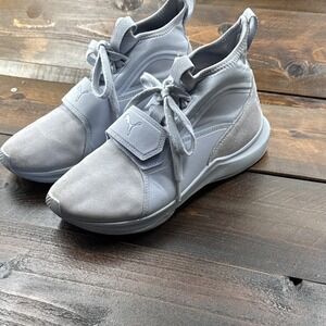 Puma Phenom Suede Women's 7.5 Mid Athletic Sneakers Icelandic Blue